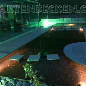 Gartenbecken Bei Nacht 034